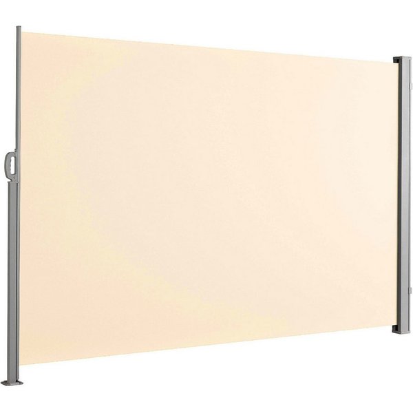 Floordirekt Seitenmarkise aus Aluminium Sichtschutz & Sonnenschutz für Balkon, Terrasse & Garten (140x300 cm) UV-beständig, hohe Stabilität, witterungsbeständig