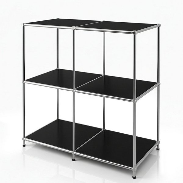Floordirekt Sideboard Concept Epure MK-027 Metallregal, B78 × T40 × H82 cm, diverse Farben (modular, kratzfeste Pulverbeschichtung), offenes Ablageregal mit ver