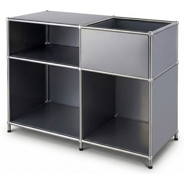 Floordirekt Sideboard Metall Concept Epure MK-030 Metallregal Stauraumfach, 3 Ablagen, B88×T40×H65 cm