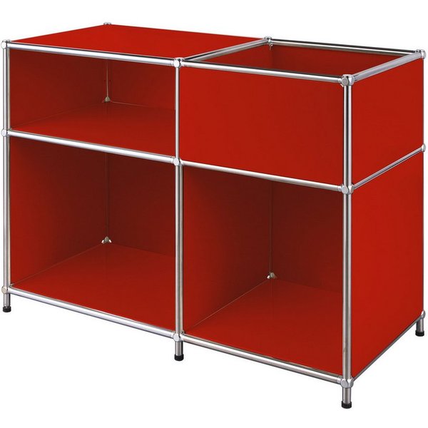 Floordirekt Sideboard Metall Concept Epure MK-030 Metallregal Stauraumfach, 3 Ablagen, B88×T40×H65 cm