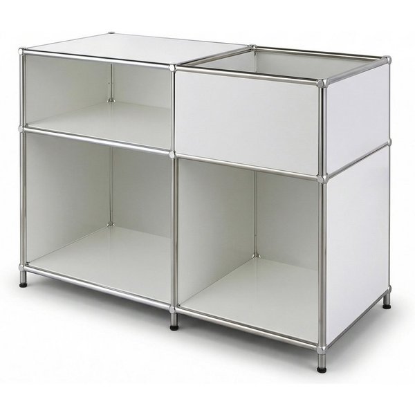 Floordirekt Sideboard Metall Concept Epure MK-030 Metallregal Stauraumfach, 3 Ablagen, B88×T40×H65 cm