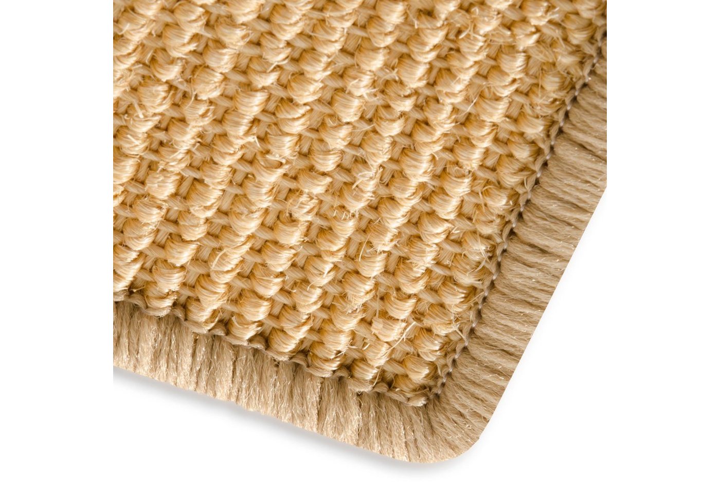 Floordirekt Sisalteppich Sisalteppich Sylt – Naturfaser Teppich mit Latexrücken, antistatisch, rechteckig, Höhe: 8 mm, verschiedene Größen & Farben mit Ausfrans – Bild 4 von 5