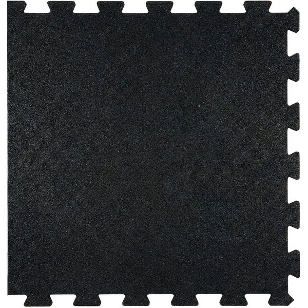 Floordirekt Sportmatte Gummi Steckmatte mit V-Interlocking-System für Fitnessgeräte, Erweiterbares Stecksystem, Geräuschreduzierend