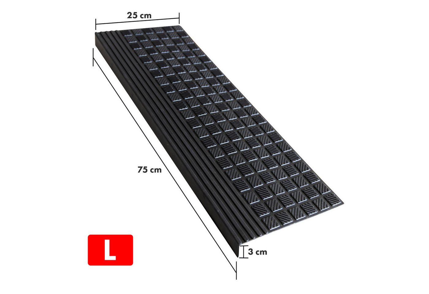 Floordirekt Stufenmatte Diamond, Treppenschutz, Außentreppenschutz, rechteckig, aus Gummi – Bild 2 von 5