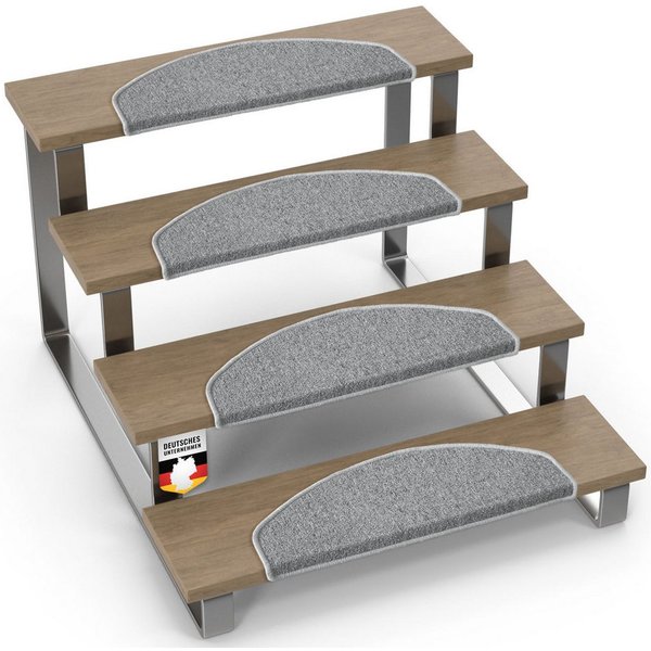 Floordirekt Stufenmatte London Pro, Im modernen Design, Halbrund, Rutschhemmende Oberfläche