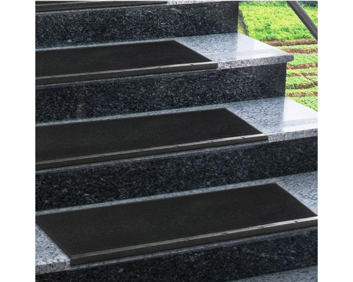 Floordirekt Stufenmatte Santiago, 25x65 cm, Treppenschutz, Außentreppenschutz, rechteckig, aus Gummi – Bild 4 von 4