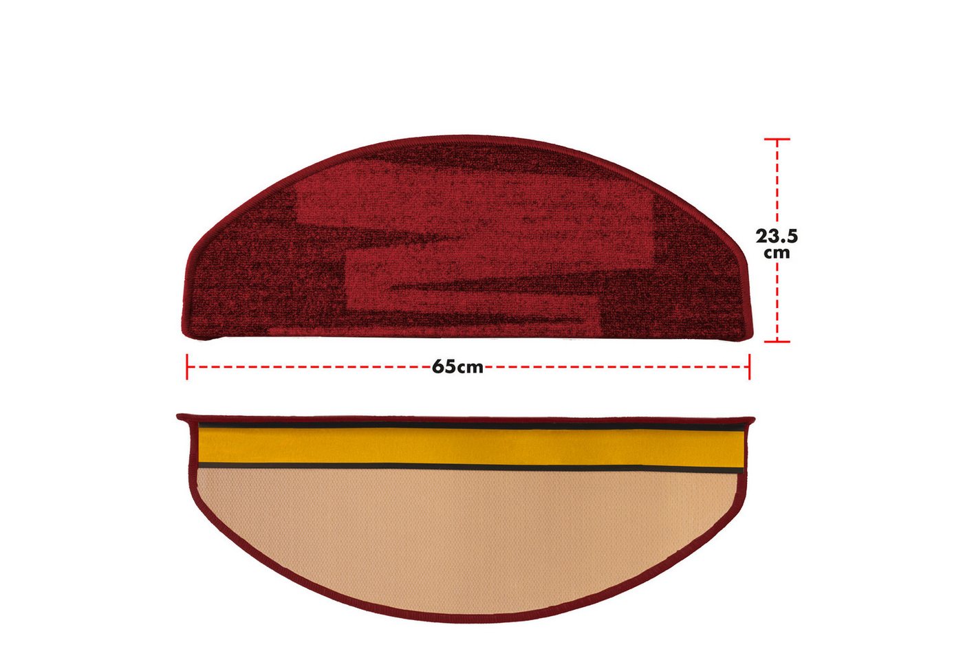 Floordirekt Stufenmatte Via Veneto, Erhältlich in vielen Farben & Größen, Treppenschutz, Halbrund, Höhe: 8,5 mm – Bild 2 von 5