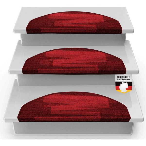 Floordirekt Stufenmatte Via Veneto, Erhältlich in vielen Farben & Größen, Treppenschutz, Halbrund, Höhe: 8,5 mm