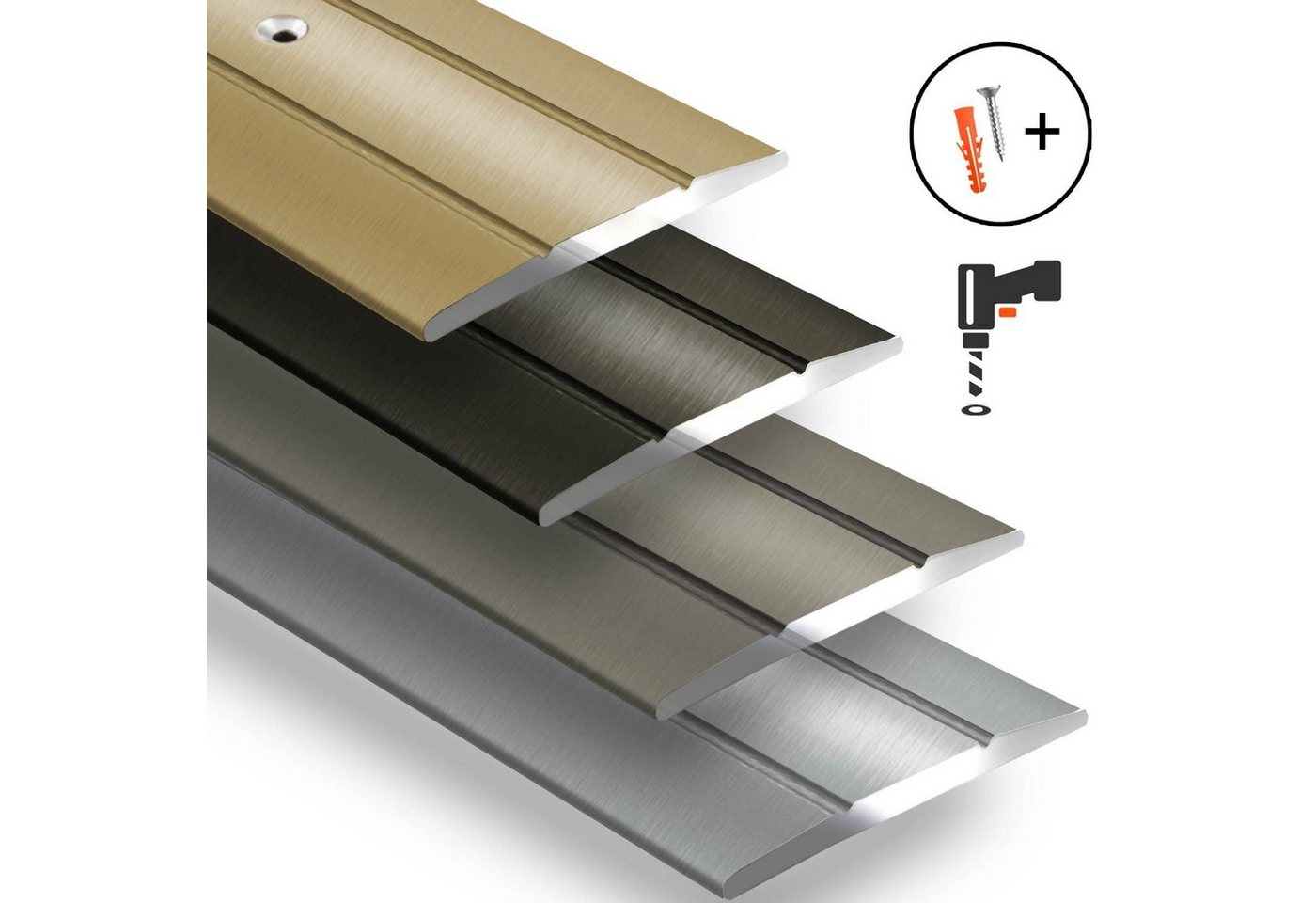 Floordirekt Übergangsprofil Firm, Erhältlich in 4 Farben & 3 Größen, C-Form – Bild 5 von 5
