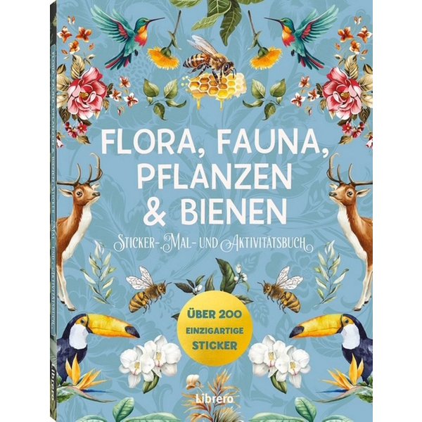 Flora, Fauna, Pflanzen & Bienen - Stickerbuch / Jennifer Kushnier