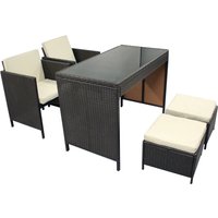 FLORABEST Loungeset 5tlg. Polyrattan