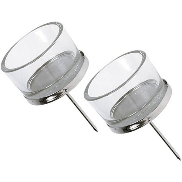 Florists Products Kerzenhalter Silberner Kerzenhalter Glas Windlicht Set 4 Stk Teelicht, 4 Stück