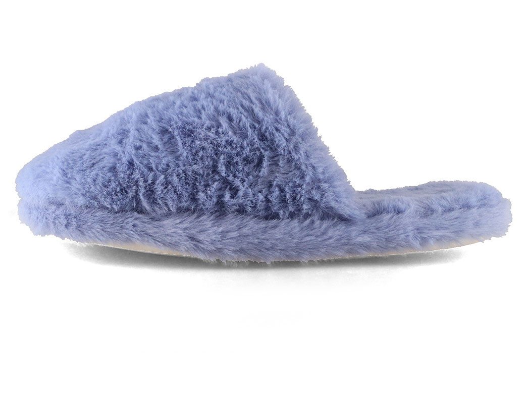 Fluffys Softina Damen Pantoffeln, blau, warm, weich Hausschuh – Bild 5 von 5