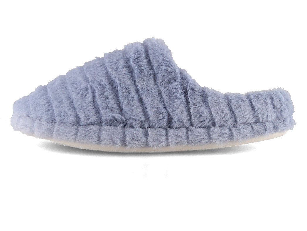 Fluffys Veluna Damen Pantoffeln, iceblau, warm, weich Hausschuh – Bild 5 von 5