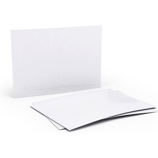 FLYERALARM Blanko-Postkarte Blanko Postkarten DIN A6 Weiß (100 Stück) Karten zum Selbstgestalten, Blanko