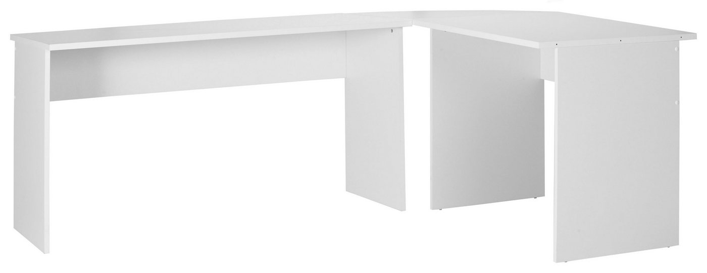 FMD Eckschreibtisch Tiell, Winkelschreibtisch, Bürotisch, beidseitig montierbar, 205/155 cm – Bild 4 von 5