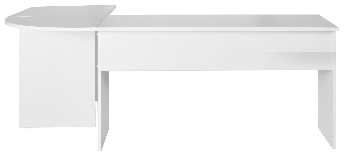 FMD Eckschreibtisch Tiell, Winkelschreibtisch, Bürotisch, beidseitig montierbar, 205/155 cm – Bild 5 von 5