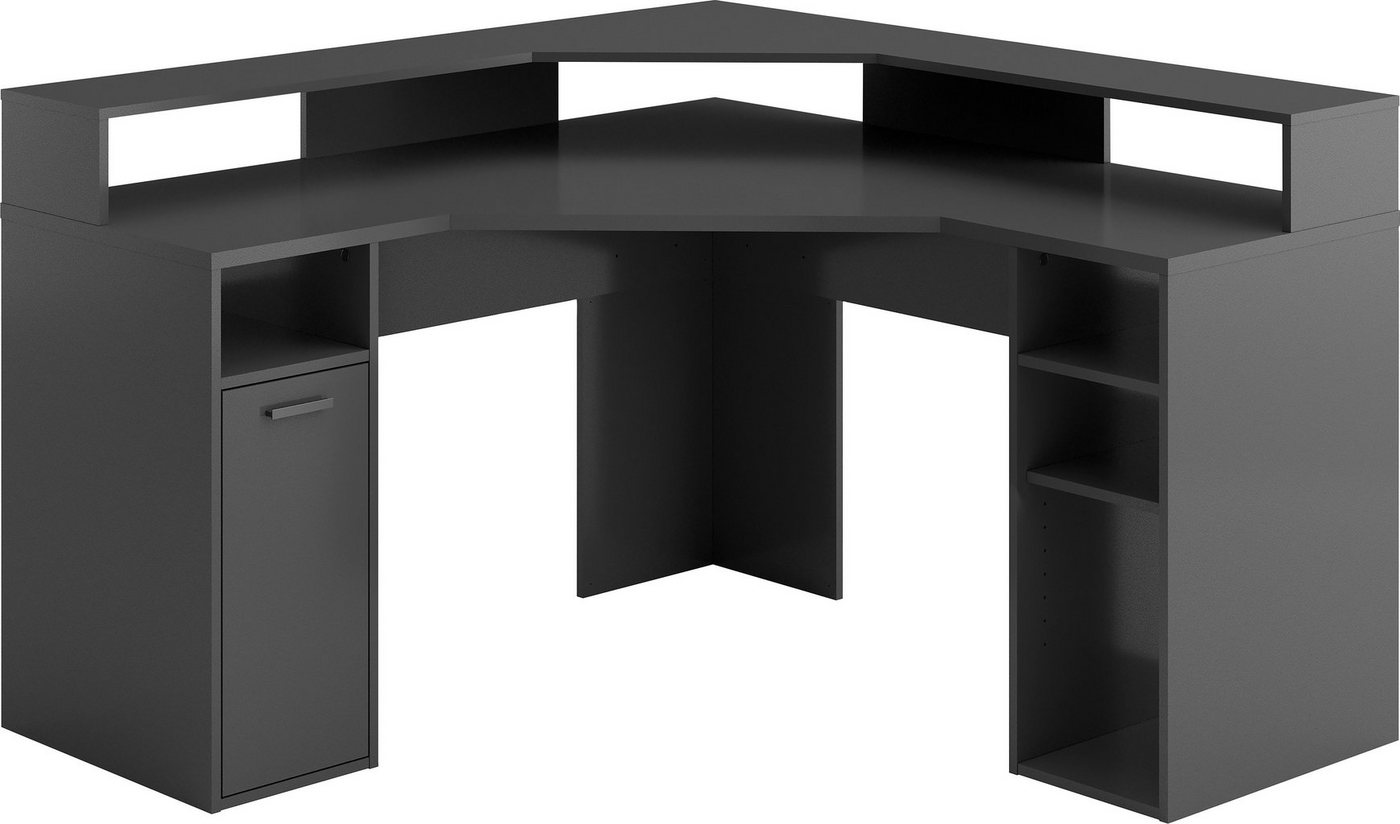 FMD Gamingtisch Eckschreibtisch Zocker 2, Gaming-Eckschreibtisch mit vielseitigem Stauraum – Bild 3 von 5