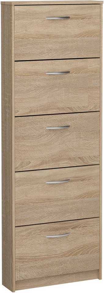 FMD Schuhschrank Step 5 Schuhkipper, 5 Schuhklappen, für schmale Flure, Tiefe: 17 cm – Bild 2 von 5
