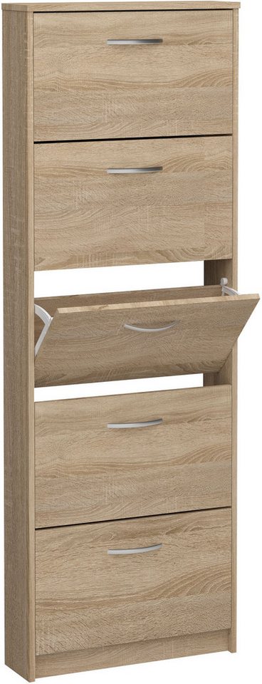 FMD Schuhschrank Step 5 Schuhkipper, 5 Schuhklappen, für schmale Flure, Tiefe: 17 cm – Bild 4 von 5