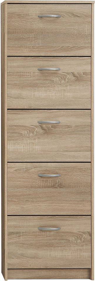FMD Schuhschrank Step 5 Schuhkipper, 5 Schuhklappen, für schmale Flure, Tiefe: 17 cm – Bild 5 von 5