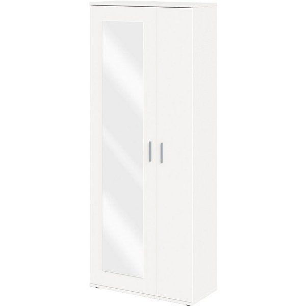 FMD Stauraumschrank Flurschr., Aktenschr., verstellb. Böden, mit/ohne Spiegel, B: 74 cm
