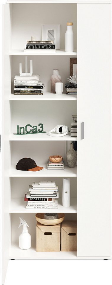 FMD Stauraumschrank Flurschr., Aktenschr., verstellb. Böden, mit/ohne Spiegel, B: 74 cm – Bild 3 von 5