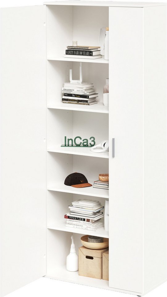 FMD Stauraumschrank Flurschr., Aktenschr., verstellb. Böden, mit/ohne Spiegel, B: 74 cm – Bild 4 von 5
