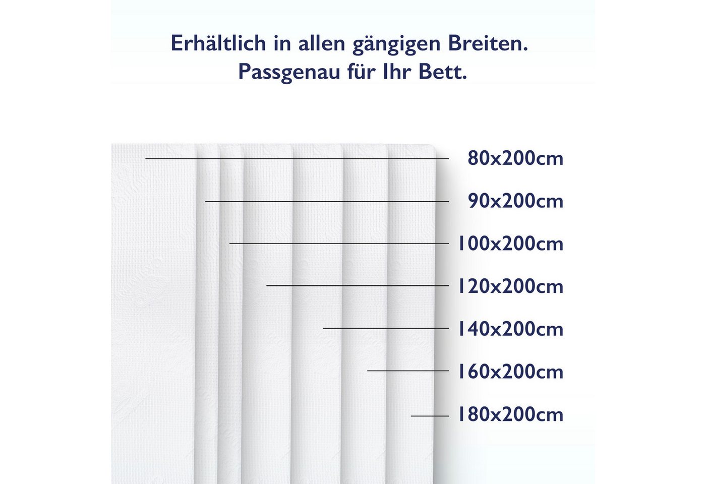 FMP Matratzenmanufaktur, Topper FMP orthopädische Comfort Matratzenauflage 8 cm hoch, Viscoschaum, (1-tlg), Für Druckentlastung und mehr Komfort – Bild 2 von 5