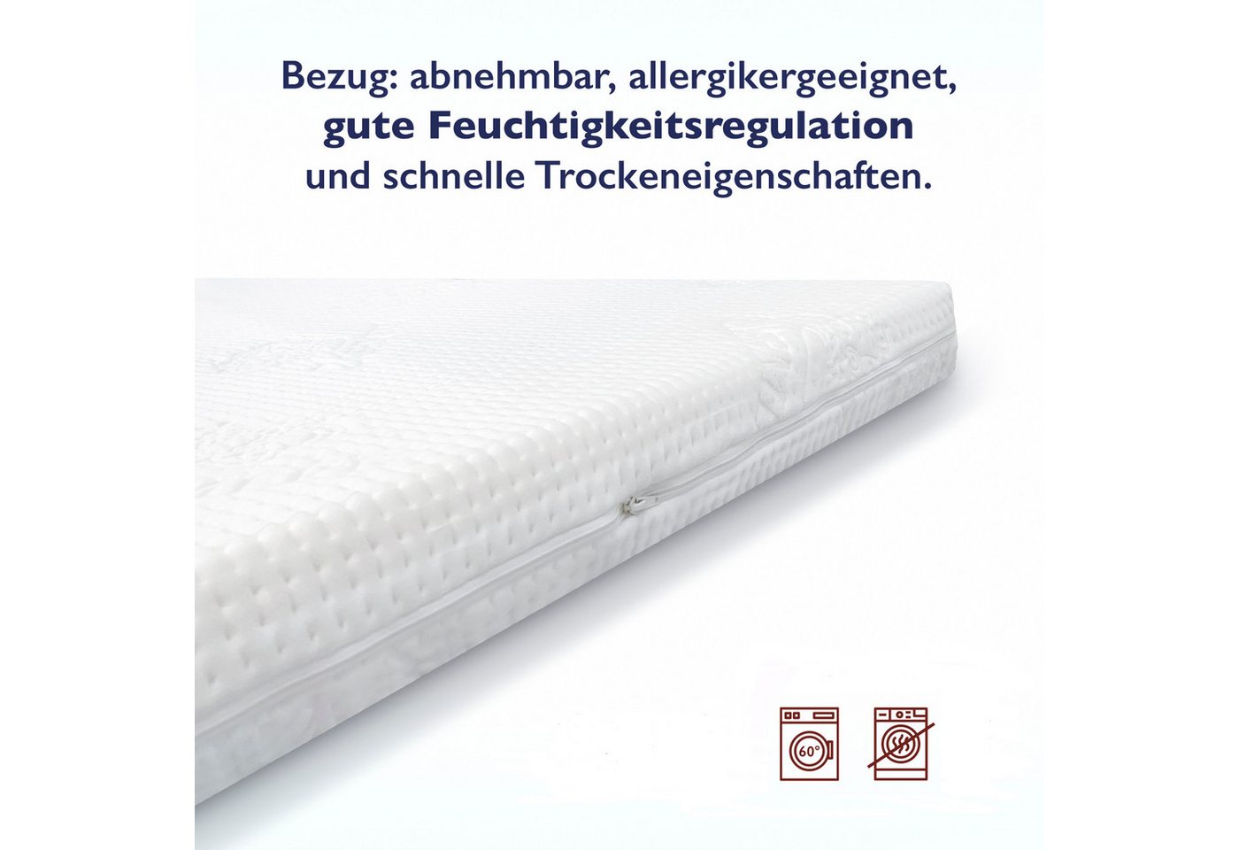 FMP Matratzenmanufaktur, Topper FMP orthopädische Comfort Matratzenauflage 8 cm hoch, Viscoschaum, (1-tlg), Für Druckentlastung und mehr Komfort – Bild 3 von 5