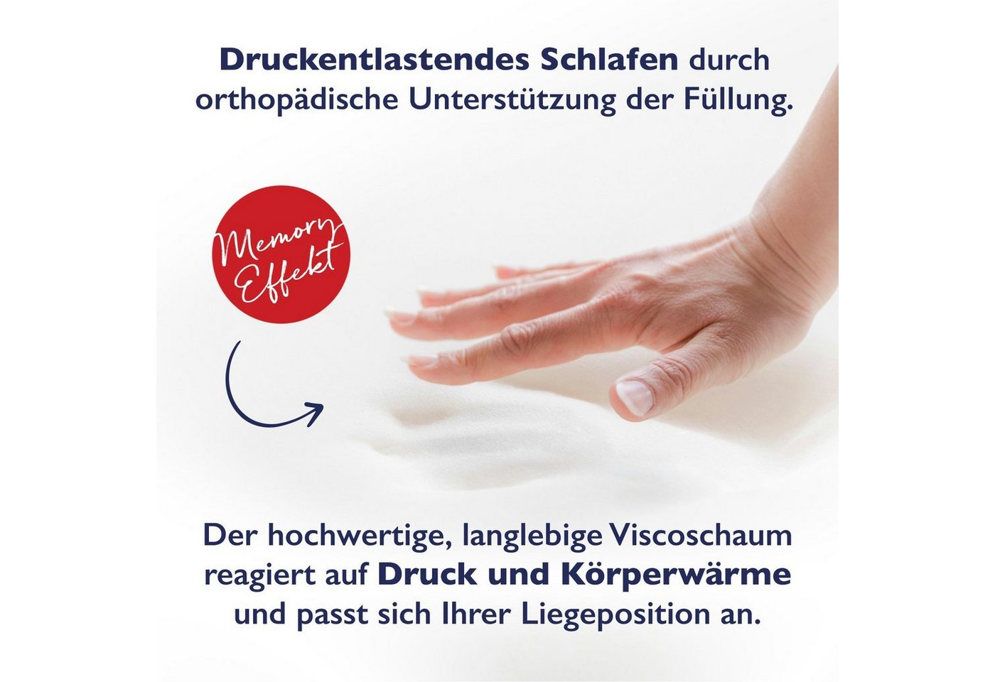 FMP Matratzenmanufaktur, Topper FMP orthopädische Comfort Matratzenauflage 8 cm hoch, Viscoschaum, (1-tlg), Für Druckentlastung und mehr Komfort – Bild 4 von 5