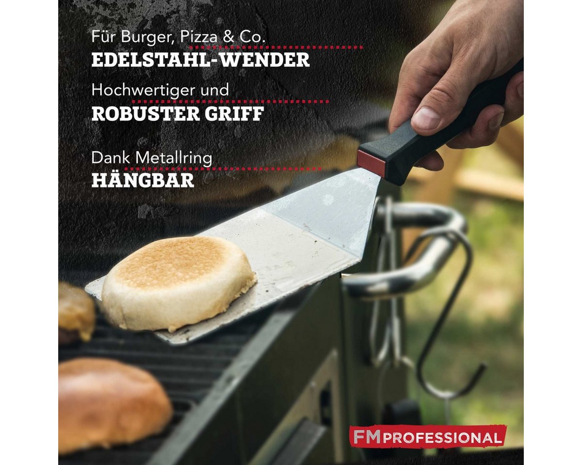 FMprofessional Grillwender Hamburger-Wender, Pizzawender, Grillwender, Küchenhelfer, Edelstahl – Bild 2 von 5