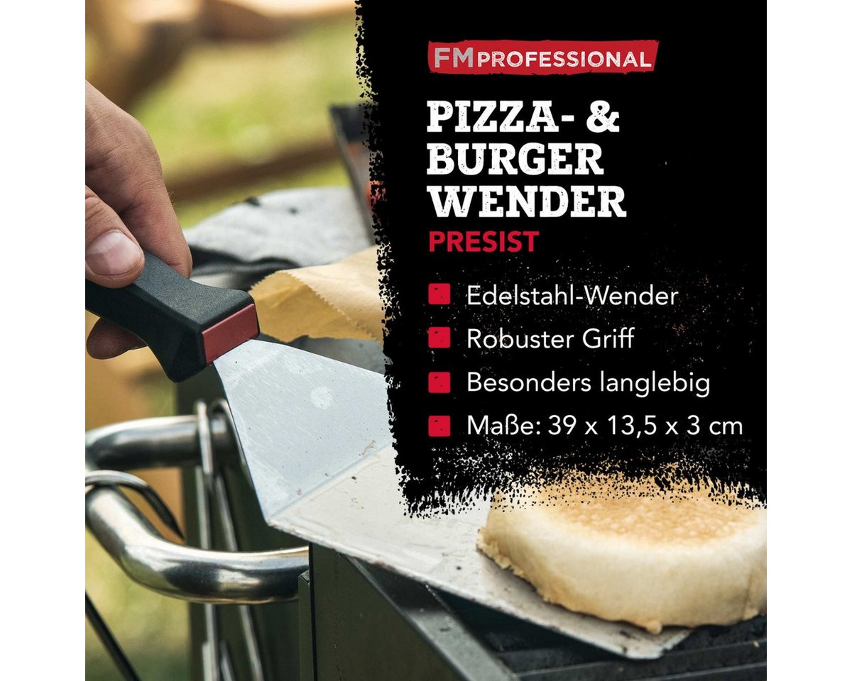 FMprofessional Grillwender Hamburger-Wender, Pizzawender, Grillwender, Küchenhelfer, Edelstahl – Bild 3 von 5