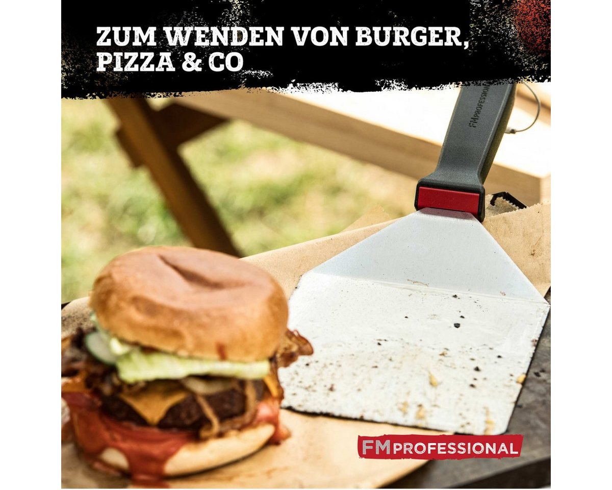 FMprofessional Grillwender Hamburger-Wender, Pizzawender, Grillwender, Küchenhelfer, Edelstahl – Bild 4 von 5