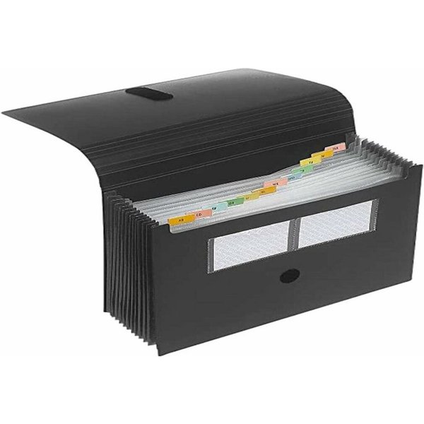 FOLDERSYS Fächermappe Fächermappe 12 Fächer schwarz