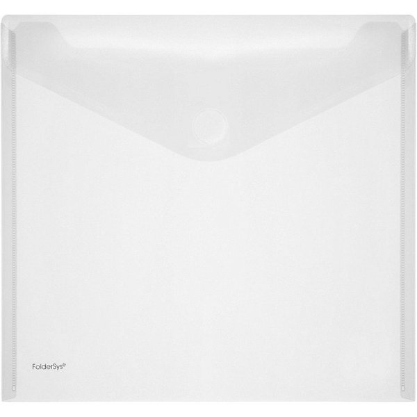 FOLDERSYS Fächermappe Dokumentenmappe 320x320mm PP Klettverschluss transparent