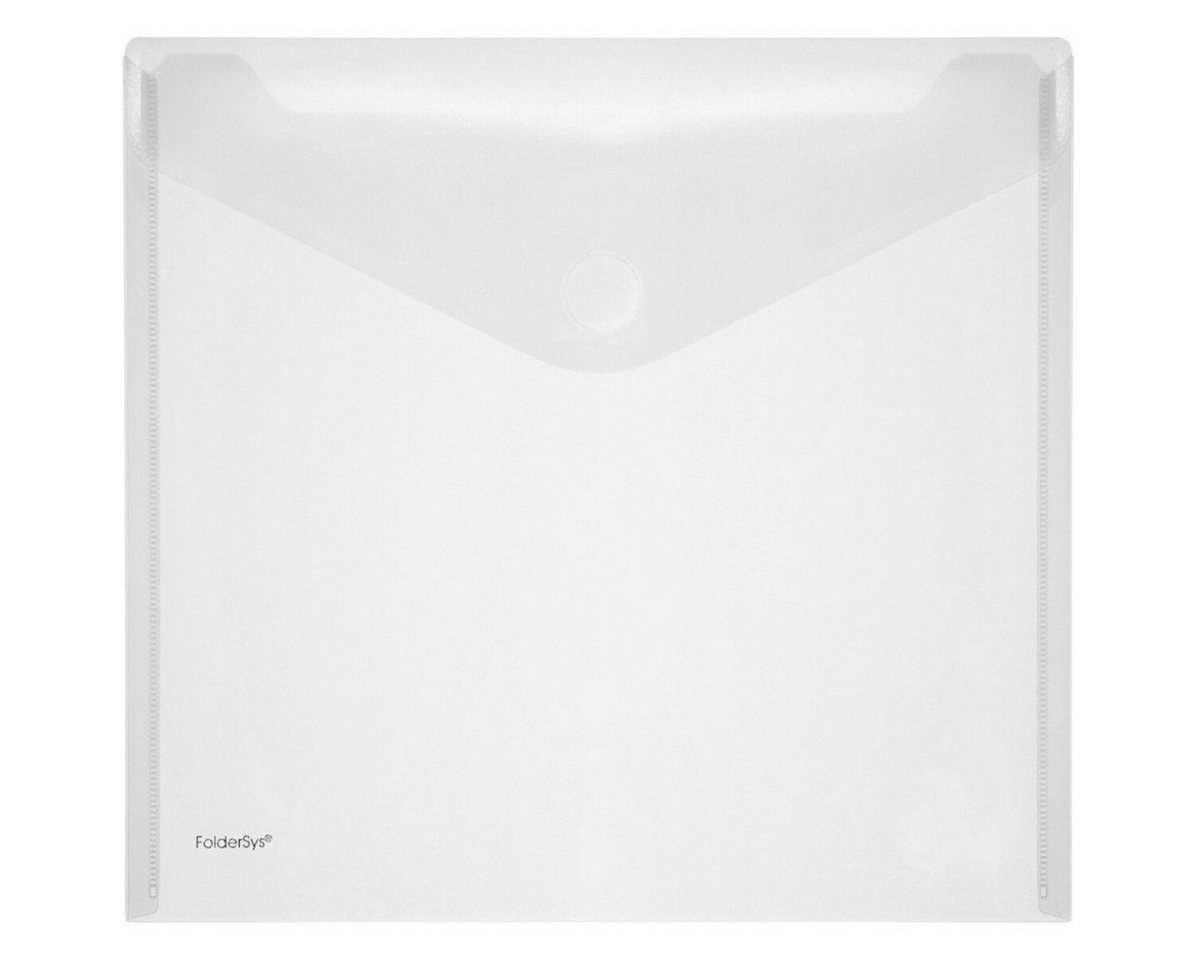 FOLDERSYS Fächermappe Dokumentenmappe 320x320mm PP Klettverschluss transparent – Bild 2 von 2
