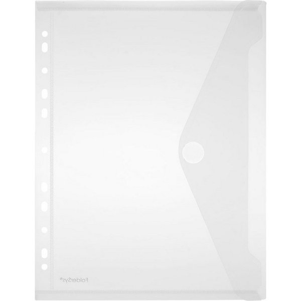 FOLDERSYS Fächermappe Sammelhülle A4 Lochrand transparent