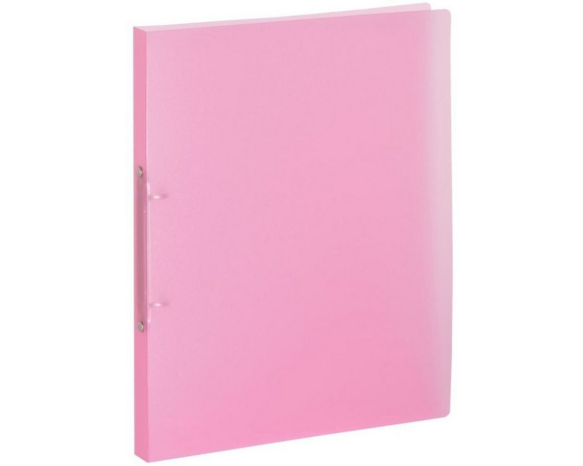 FOLDERSYS Präsentationsordner Ringbuch A4 2-Ringe 16mm PP rosa transluzent – Bild 2 von 2