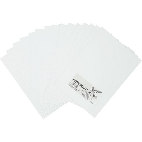 Folia Bastelkartonpapier, Fotokarton, Format A4, 300 g/m², 50 Blatt