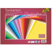 folia Tonpapier, 220 g/m², sortierte Farben, 25 x 35 cm, 25 Bogen