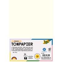 folia Tonpapier, 130 g/m², 50 x 70 cm, 10 Bogen, perlweiß