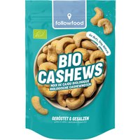 followfood Bio-Cashewkerne, geröstet und gesalzen, 150 g