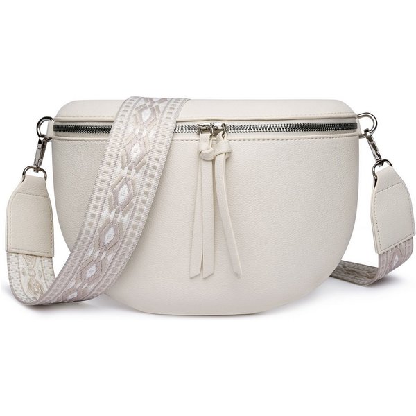 Fomax Bauchtasche aus Kunstleder, Damen Umhängetasche, mit Schulterriemen