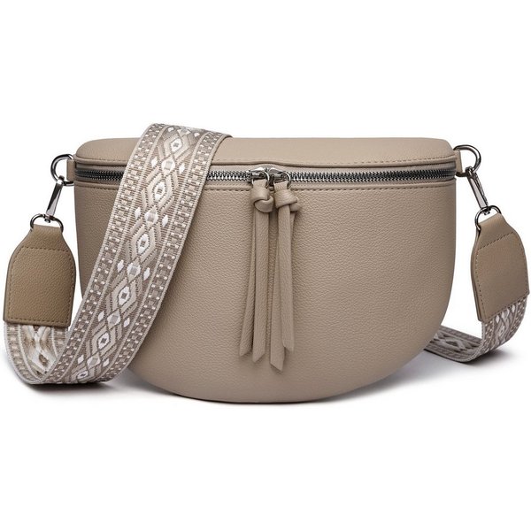 Fomax Bauchtasche aus Kunstleder, Damen Umhängetasche, mit Schulterriemen