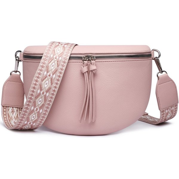 Fomax Bauchtasche aus Kunstleder, Damen Umhängetasche, mit Schulterriemen