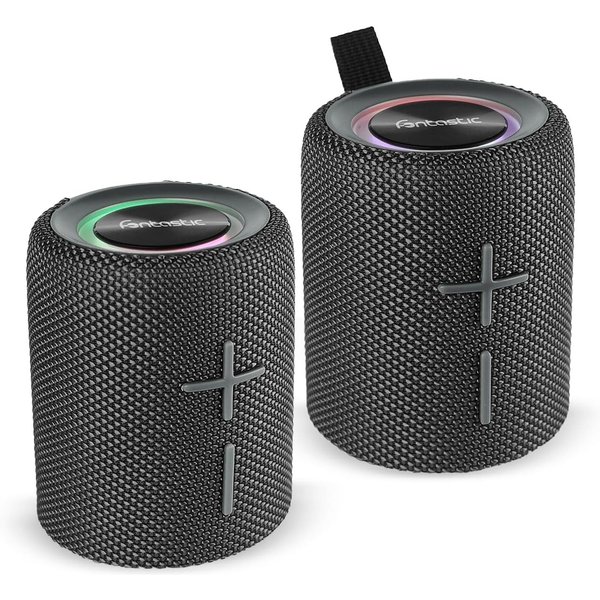 fontastic Cora Bluetooth Lautsprecher Box TWS Portable Speaker LED IPX5 Bluetooth-Lautsprecher (Hochauflösendes Klangbild)