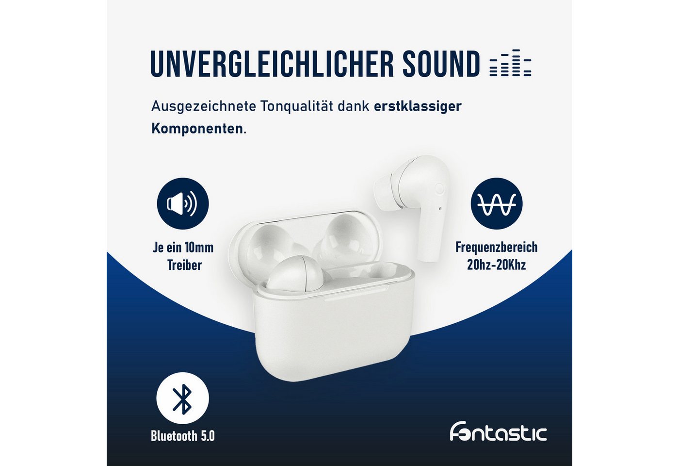 fontastic Jive In Ear Bluetooth Kopfhörer Kabellos Wireless Headset In-Ear-Kopfhörer – Bild 3 von 5