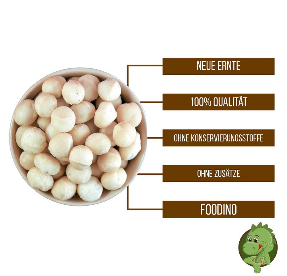 Foodino Nüsse Macadamia, 1 x, Ganze Kerne naturbelassen – Bild 4 von 5