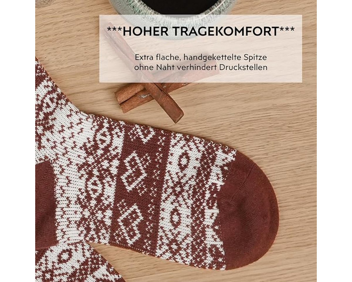 FOOTNOTE Norwegersocken Eliot (2-Paar) grau und rot, 40% Wolle – Bild 3 von 5